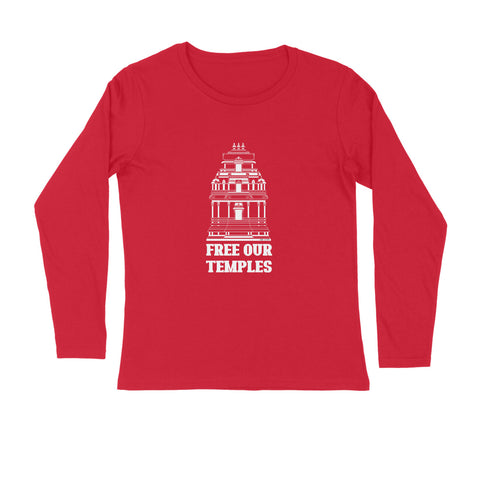 Free our temples full sleeves t-shirts